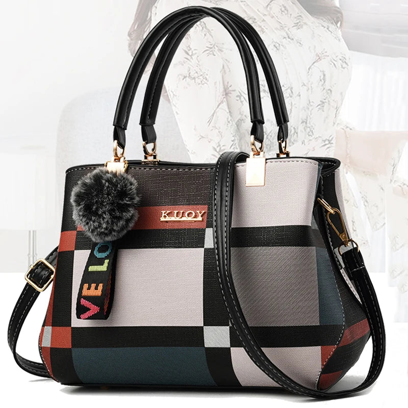 Yogodlns New Luxury Handbag Women Stitching Wild Messenger Bags Designer Brand Plaid Shoulder Bag Female Ladies Totes