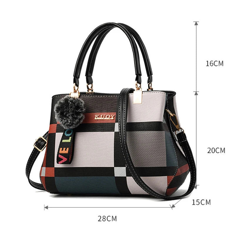 Yogodlns New Luxury Handbag Women Stitching Wild Messenger Bags Designer Brand Plaid Shoulder Bag Female Ladies Totes