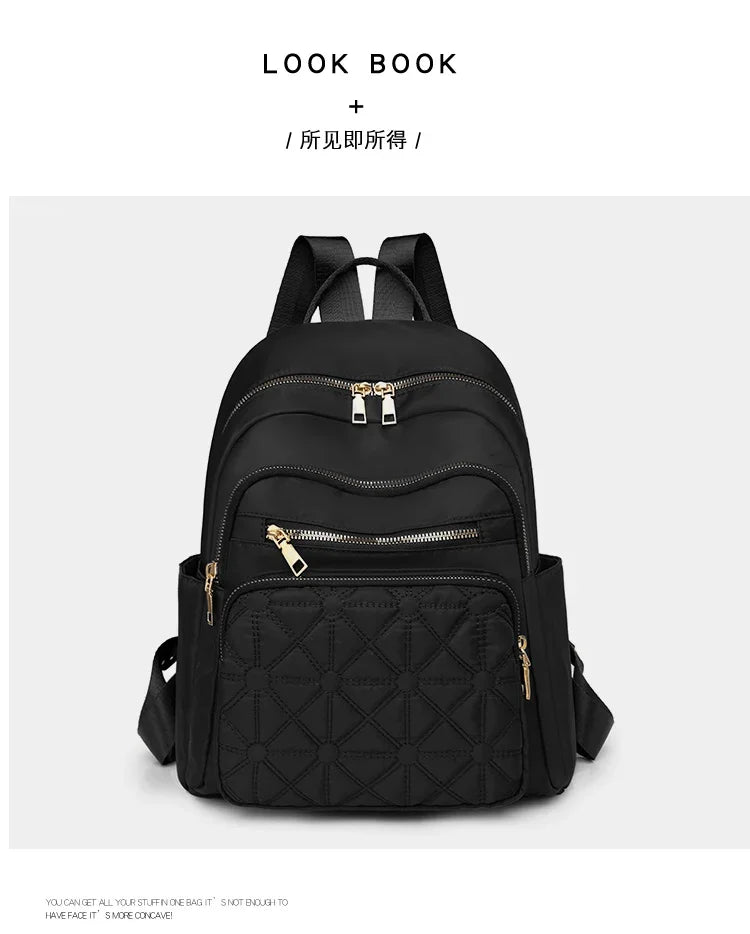 Hot Sale Fashionable Women's Backpack 2024 New Light Luxury Design Solid Color Versatile Basic Style Backpack Bolso Mujer