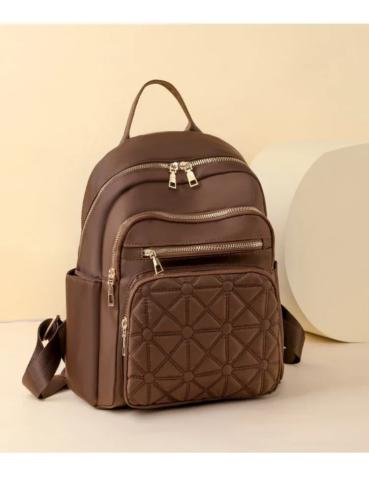 Hot Sale Fashionable Women's Backpack 2024 New Light Luxury Design Solid Color Versatile Basic Style Backpack Bolso Mujer