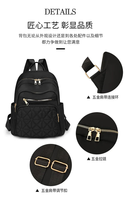 Hot Sale Fashionable Women's Backpack 2024 New Light Luxury Design Solid Color Versatile Basic Style Backpack Bolso Mujer