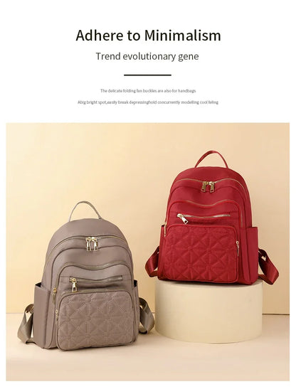 Hot Sale Fashionable Women's Backpack 2024 New Light Luxury Design Solid Color Versatile Basic Style Backpack Bolso Mujer