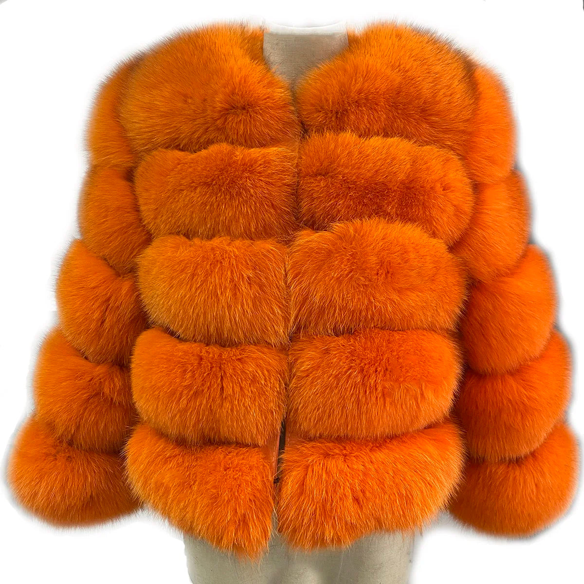 Beautiful FOXY, SUPER WARM & COZY Fur Coat.  The fur is real fox fur