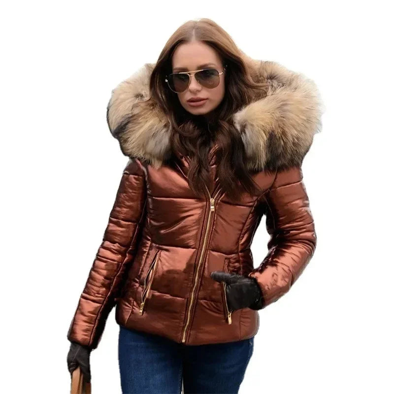 Womens Parkas Autumn and Winter New Women Down Cotton Coat Short