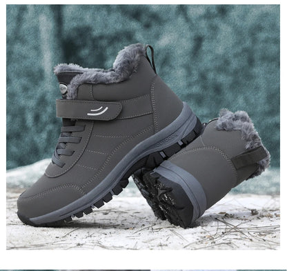 Winter Women Snow Boots Warm Plus Velvet Men Cotton Shoes Windproof Women's Boots Comfortable Casual Shoes Non-slip Hiking Boots