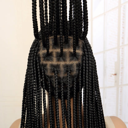 Synthetic Full Lace Cornrow Braided Wigs with Baby Hair 36 Inches Knotless Box braids