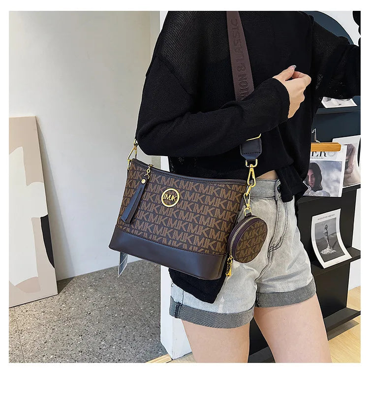 IMJK Luxury Fashion Women's designer bag hand bags shoulder messenger Inclined Shoulder Bag Evening bags Square bag